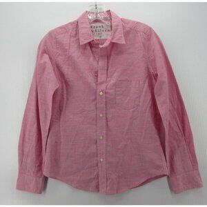 Frank & Eileen Top XS Barry Button Up Shirt Striped Pocket Preppy
